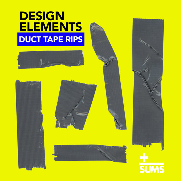 Gray Duct Tape Rips - Design Elements